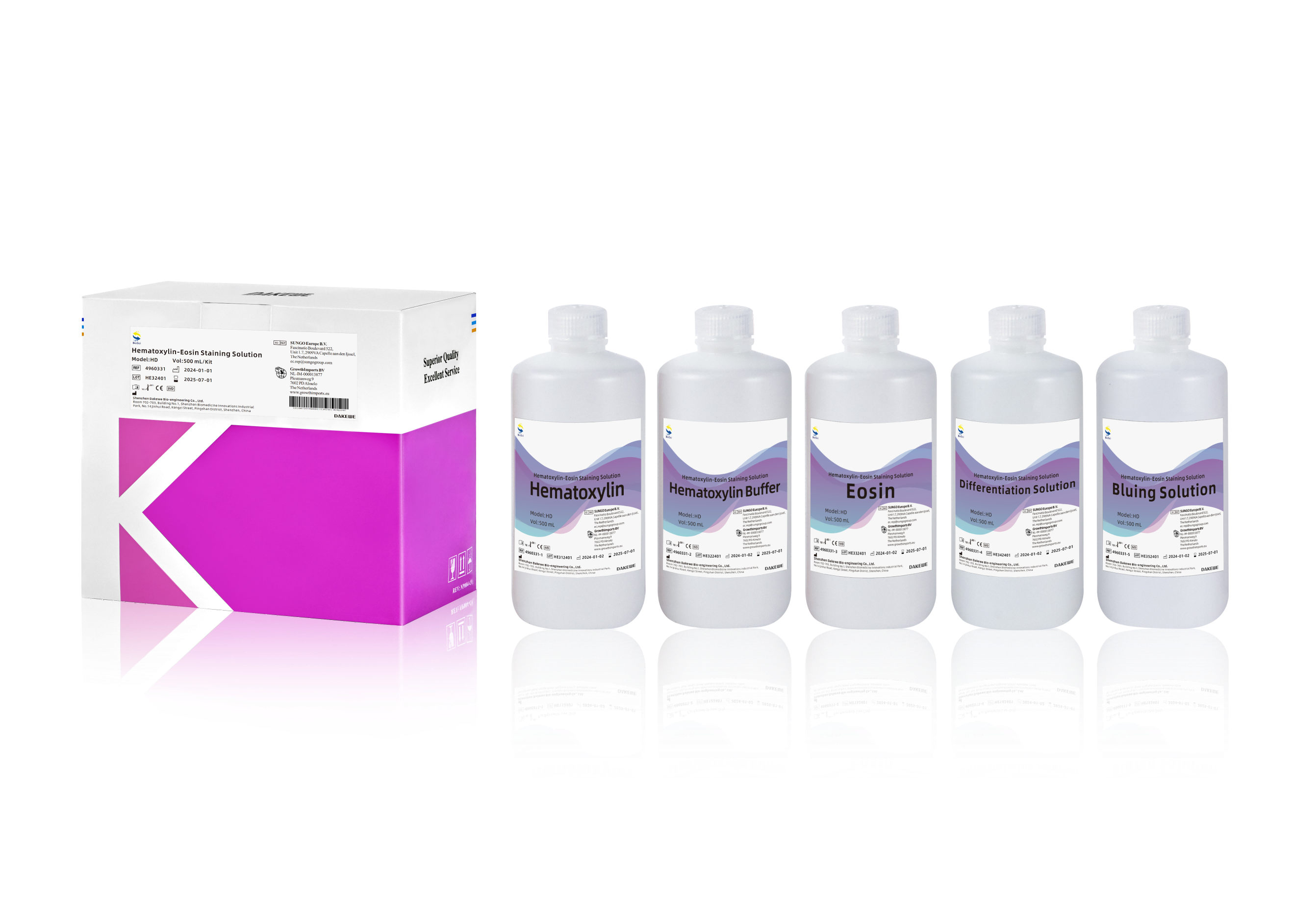 Hematoxylin-Eosin staining solution (H-E)